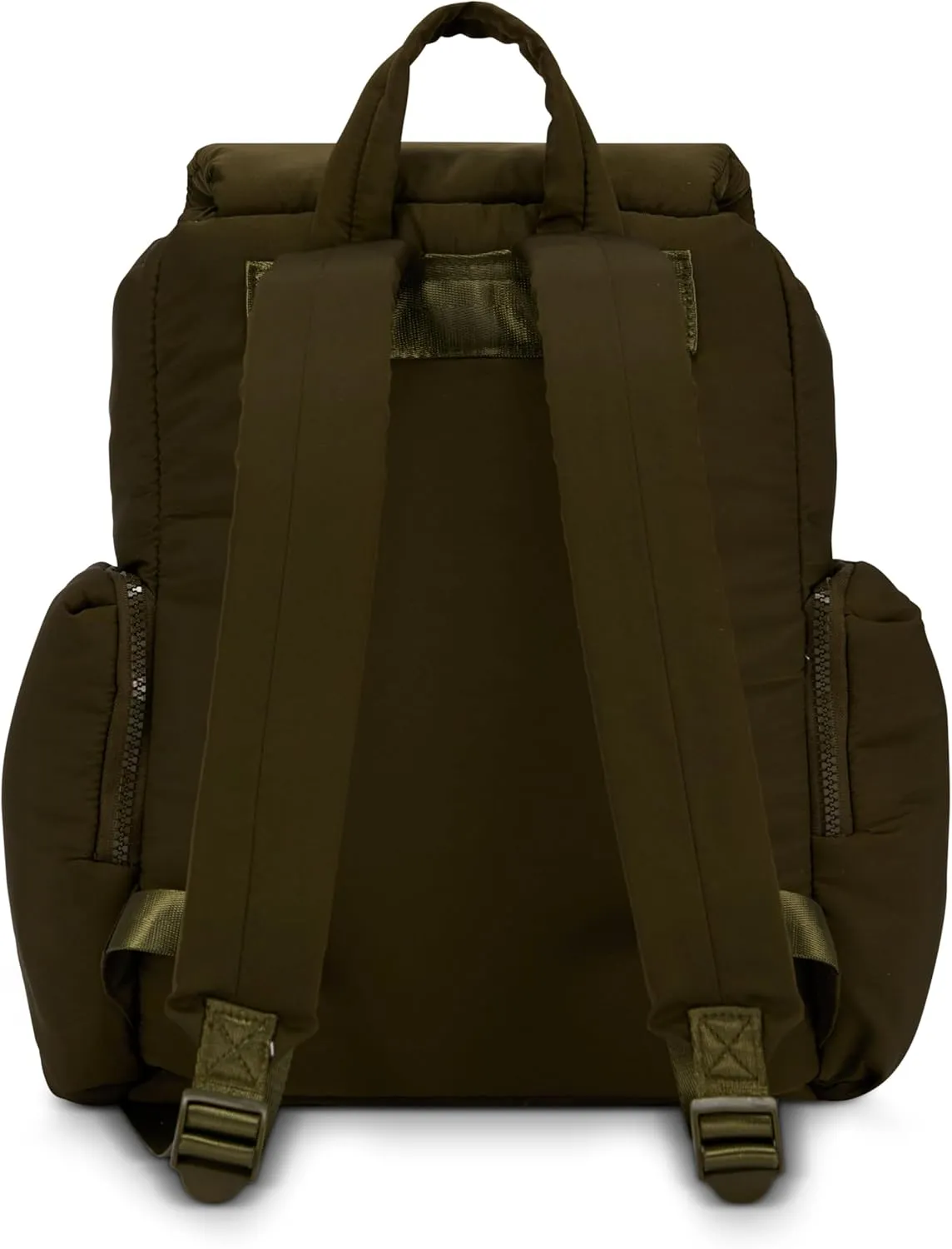 BEARPAW Women’s Backpack - Puffy Quilted Top Open Backpack for Women, Laptop Bag for Work & Travel | Fits Most 15" Laptops, Olive Night