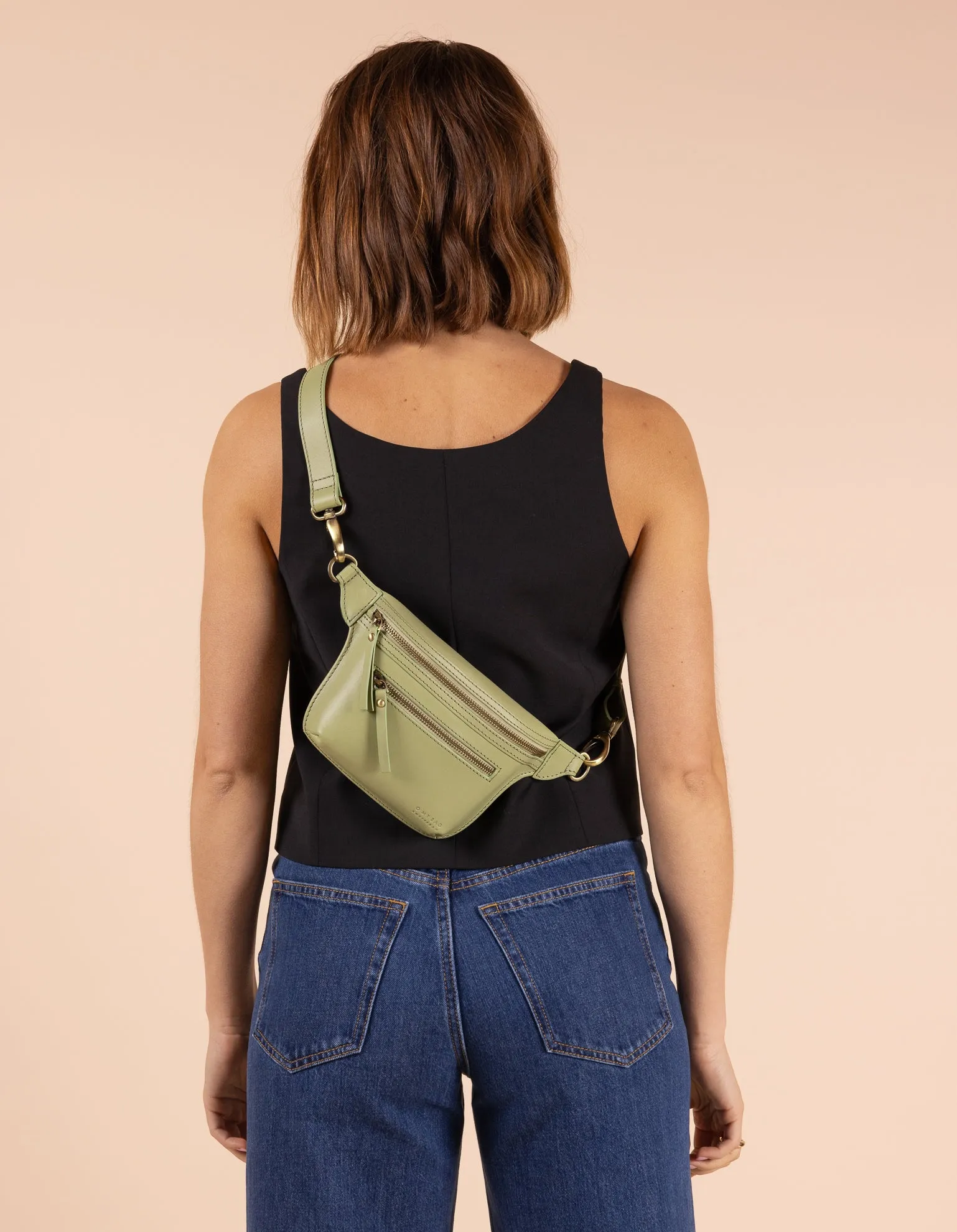Beck's Bum Bag - Tea Green Classic Leather