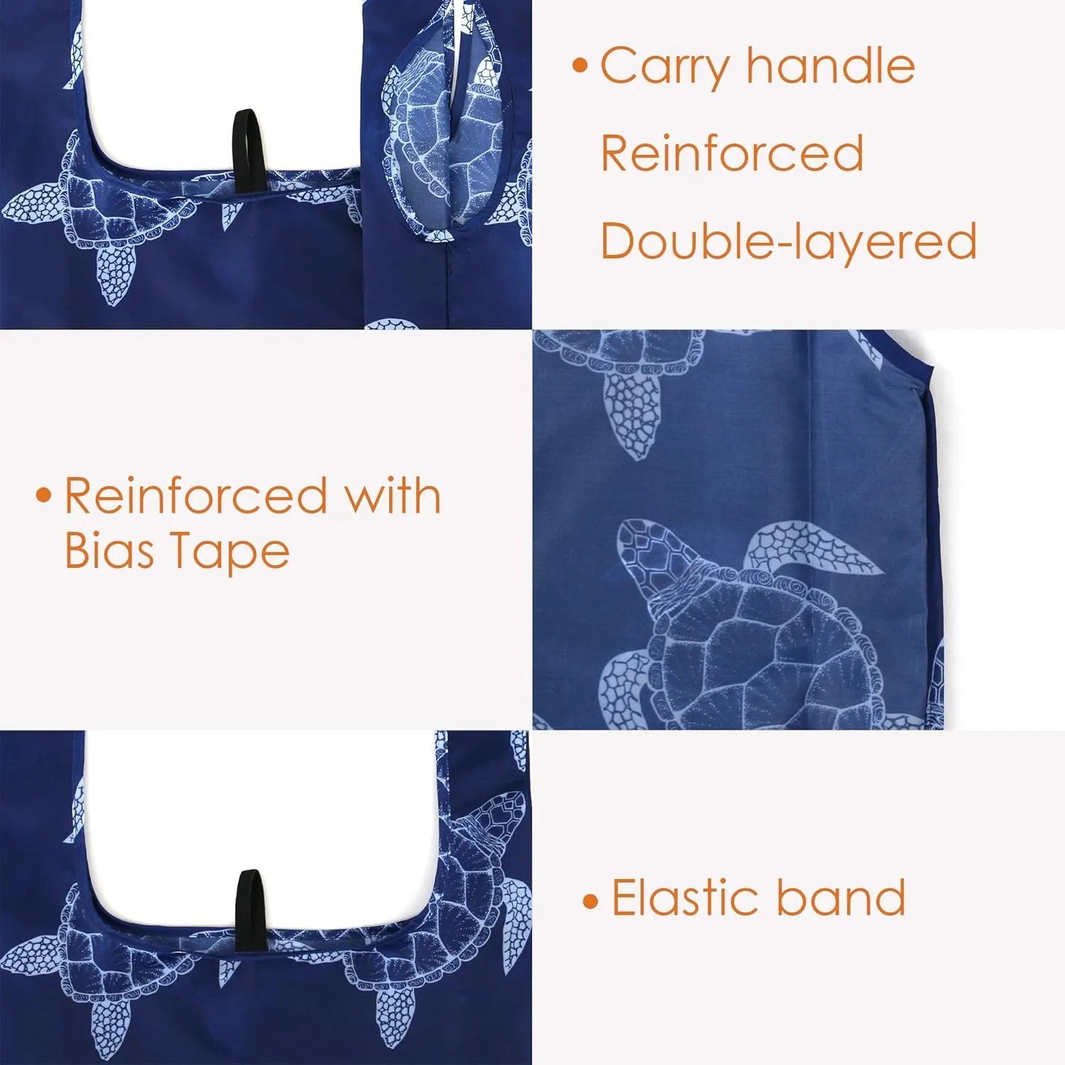BeeGreen Animal Lover Gifts for Women Reusable Grocery Bags Foldable Shopping Totes 12 Pack Cute Holiday Bags with Handles Large Cloth Gift Bags Cute Groceries Bags Bulk Heavy Duty
