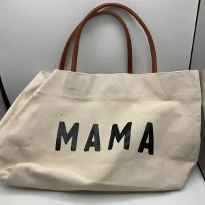 Beige "Mama" Tote Bag
