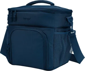 Bentgo Prep Deluxe Insulated Multimeal Bag - Lunch Box Bag, Holds 5 Meals, Premium Insulation up to 8 Hrs, Durable, Water-Resistant - Large Capacity For Adult Meal Prep (Navy Blue)