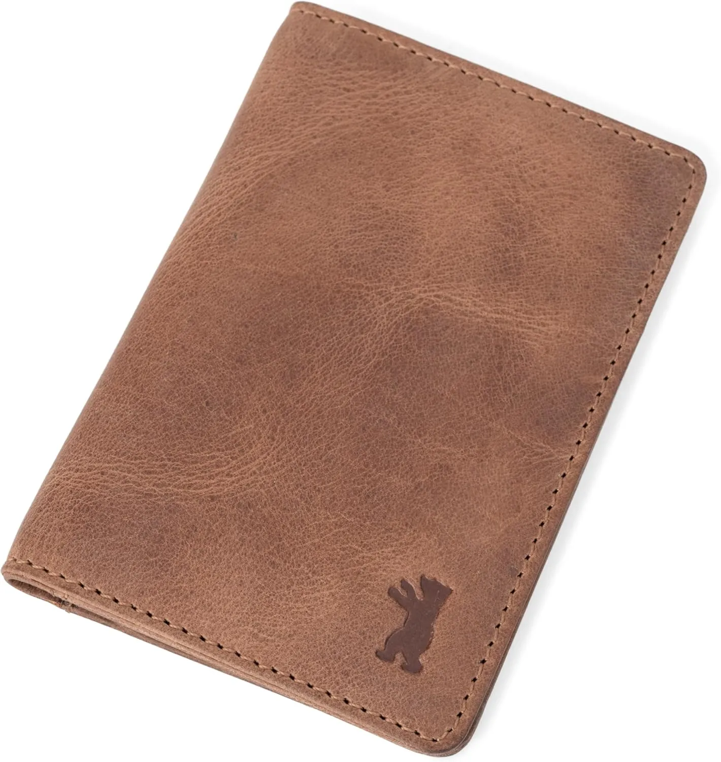 BERLINER BAGS Vintage Genuine Leather Slim Wallet Porto, Card Holder, Bifold Small Wallet, RFID Protected Wallet for Men and Women - Brown