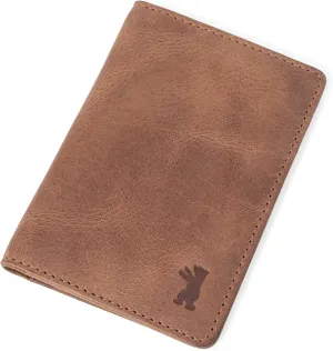 BERLINER BAGS Vintage Genuine Leather Slim Wallet Porto, Card Holder, Bifold Small Wallet, RFID Protected Wallet for Men and Women - Brown