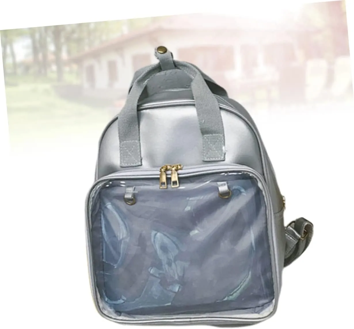 BESPORTBLE Backpacks for Girls Backpack Pvc Messenger Bag Adjustable Straps Fashion Book Bag for Women (grey)