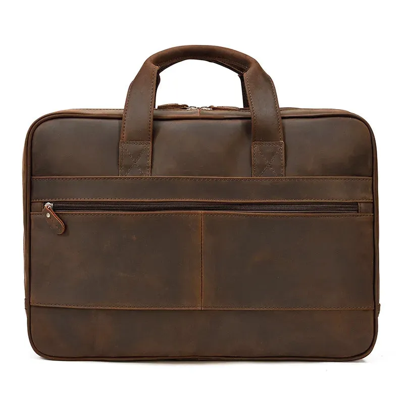 Big Briefcase Doctors Bag Business Office Bag Genuine Real Leather Laptop Briefcase