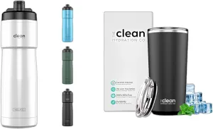 Bike Water Bottles | Insulated Bike Water Bottle| Cycling Mountain Fitness Water Bottle | Gym Sport Bottle, White, Sport 23   Clean Hydration Insulated Ceramic Travel Tumbler, Double Wall Mug 20 Oz