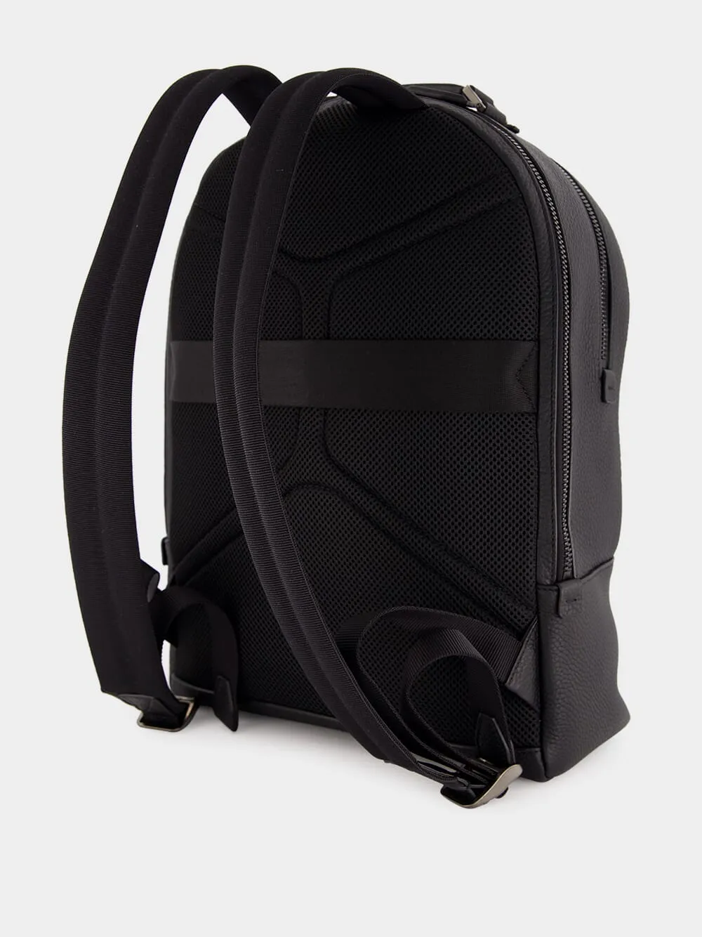Black Calfskin Leather Backpack