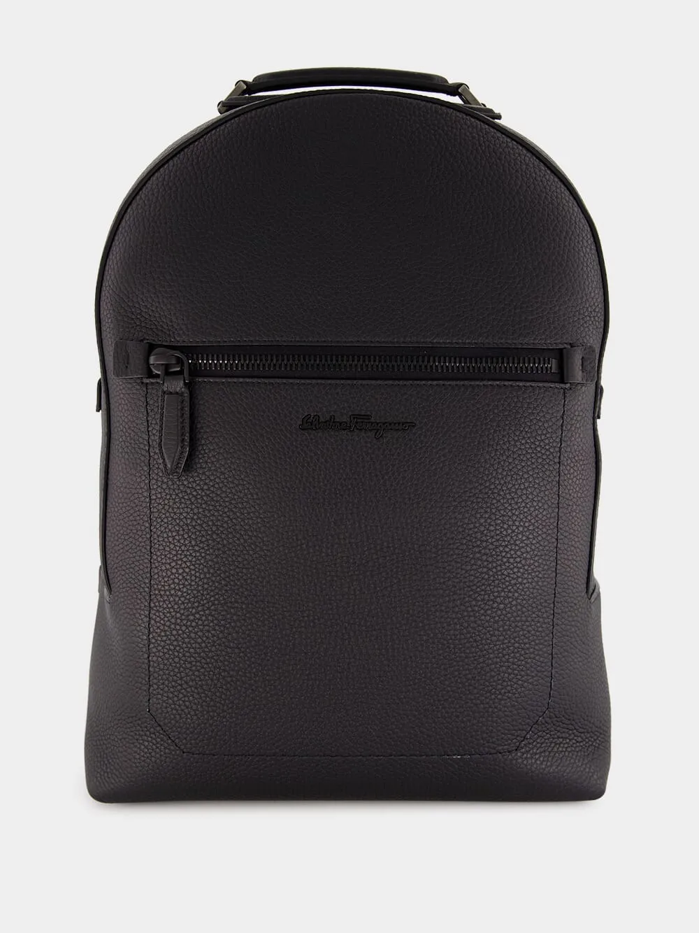 Black Calfskin Leather Backpack