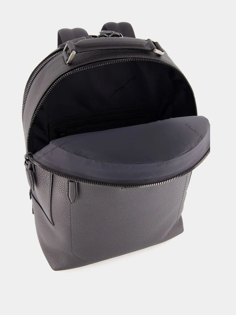 Black Calfskin Leather Backpack