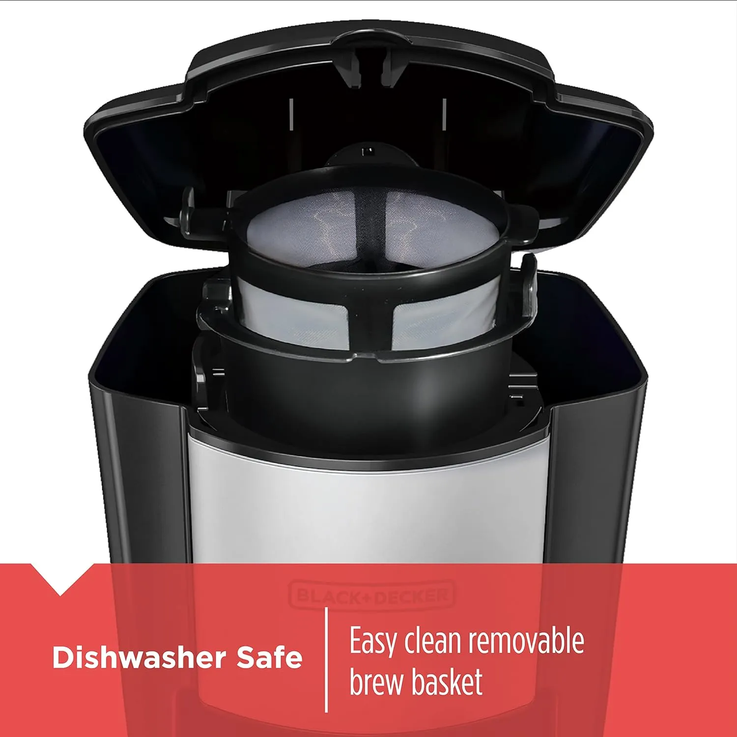 BLACK DECKER CM618 Single Serve Coffee Maker, Black