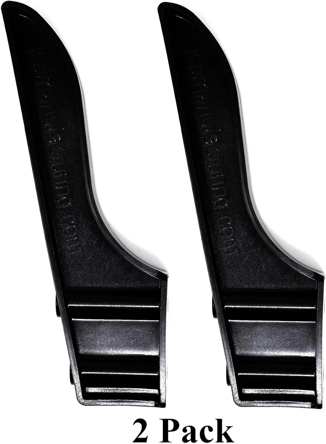 Black or White Dock Piling Line Holder Hook - Store Your Dock Lines/Ropes (2, Black)