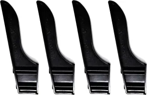 Black or White Dock Piling Line Holder Hook - Store Your Dock Lines/Ropes (4, Black)