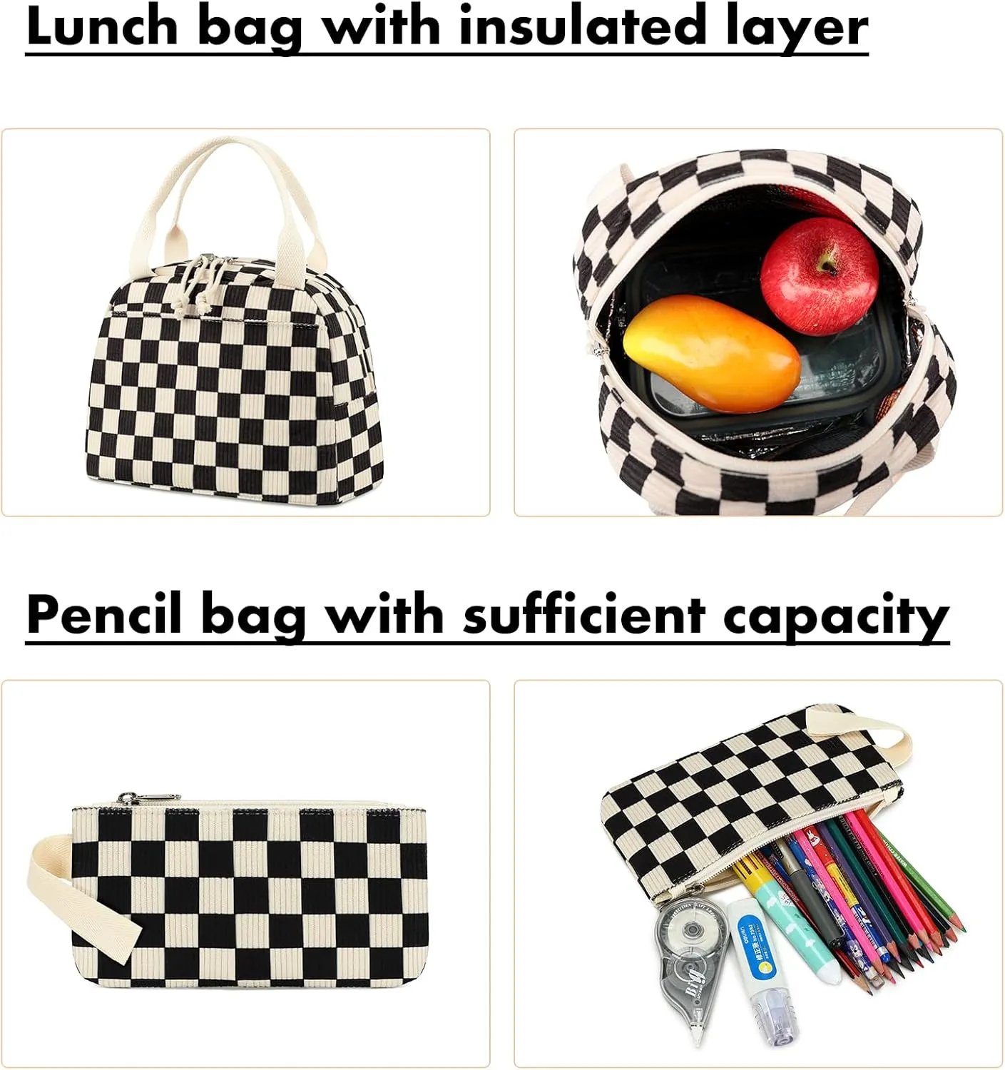 Bluboon School Backpack Teens Girls Boys Kids School Book Bags with Lunch Box Pencil Bag