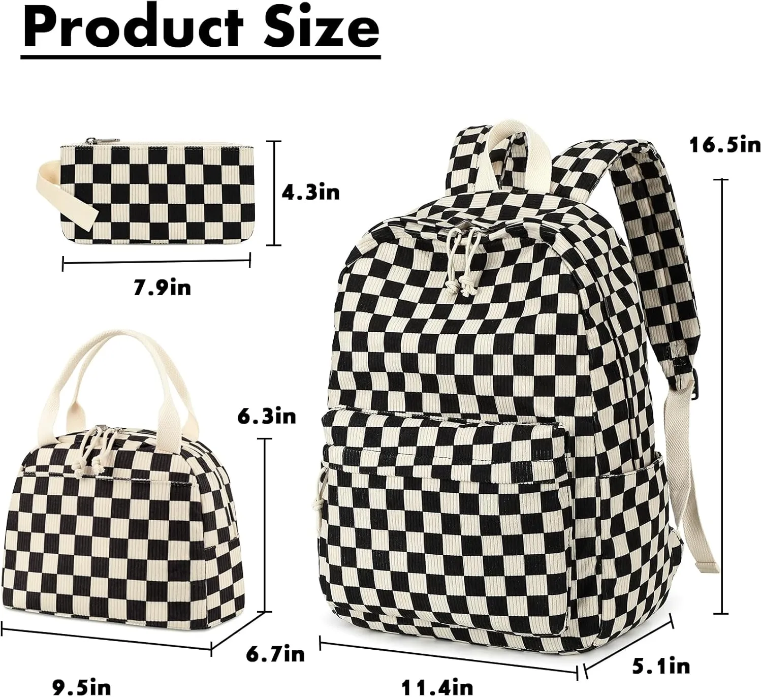 Bluboon School Backpack Teens Girls Boys Kids School Book Bags with Lunch Box Pencil Bag