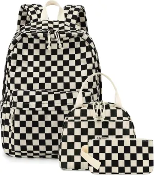 Bluboon School Backpack Teens Girls Boys Kids School Book Bags with Lunch Box Pencil Bag