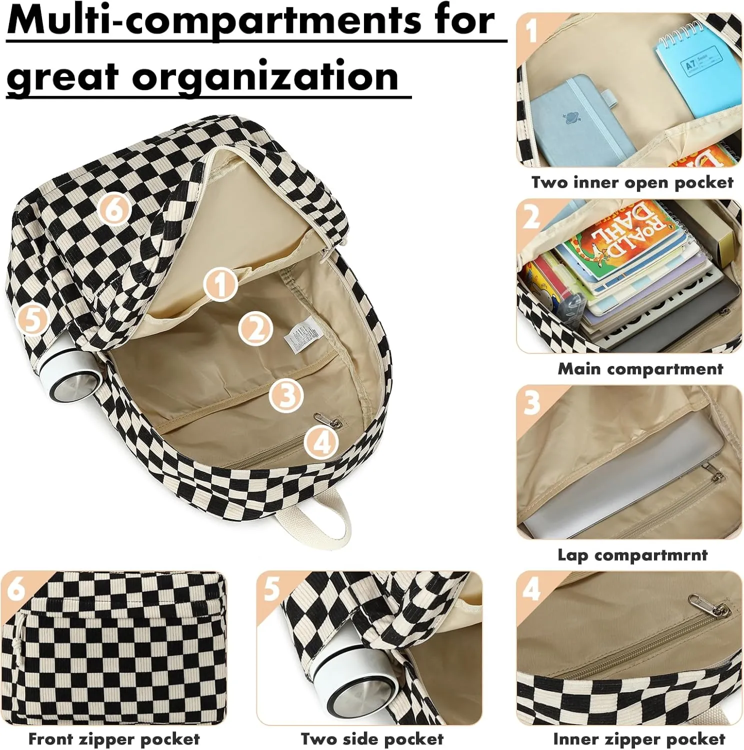 Bluboon School Backpack Teens Girls Boys Kids School Book Bags with Lunch Box Pencil Bag