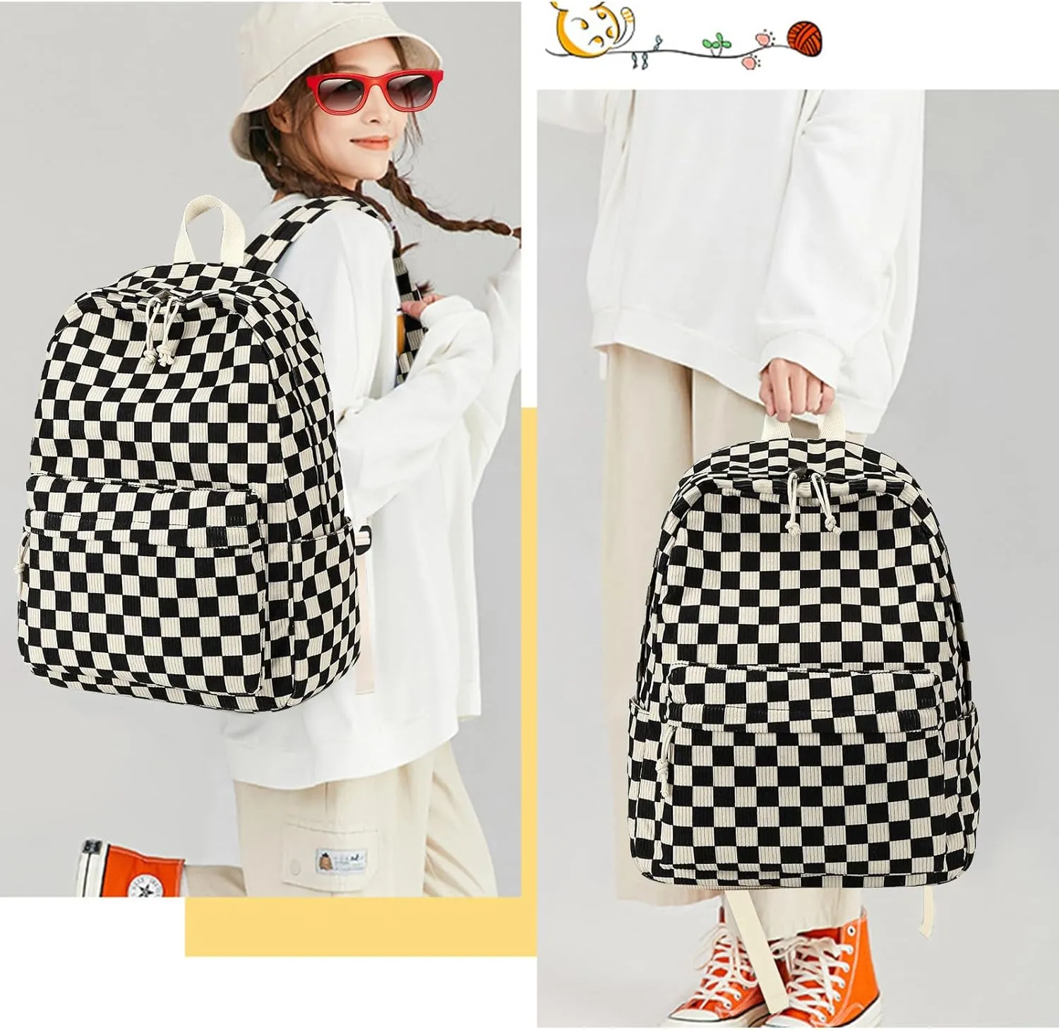Bluboon School Backpack Teens Girls Boys Kids School Book Bags with Lunch Box Pencil Bag