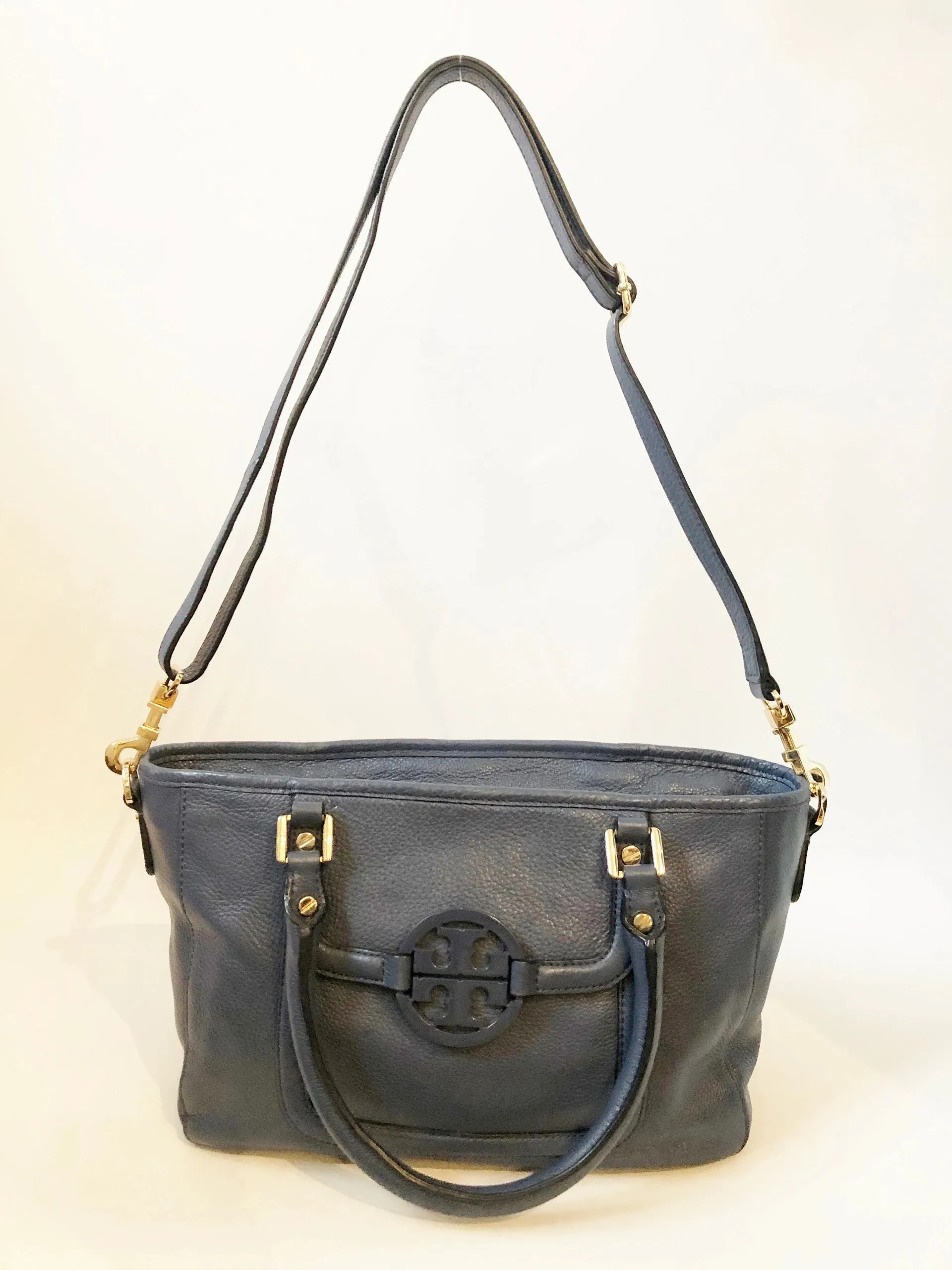 Blue Leather Satchel