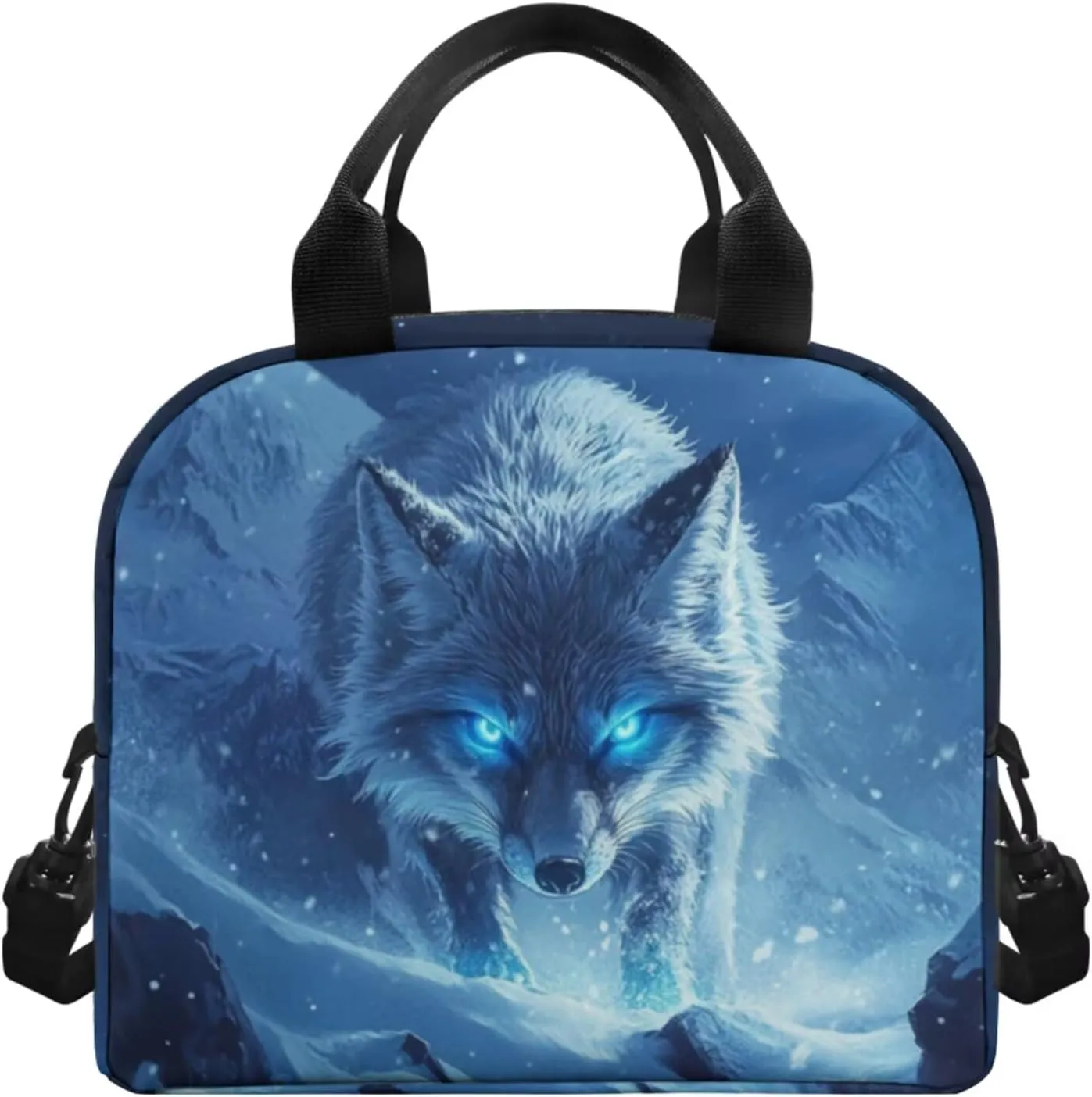 Blue Wolf Preschool Backpack and Lunch Box Set Girls 17 Inch Kids School Backpack Boys 7-8 Lightweight 4 In 1 Set Laptop Pencil Case Organizer Personalized Bookmark