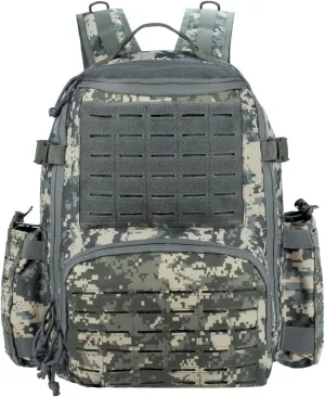 BOMTURN 50L Tactical Backpack Military Men: Molle Large Tactical Backpack Army 3 Day Bug Out Bag Rucksack with Bottle Holders