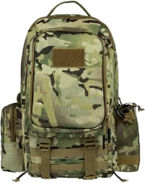 BOMTURN 50L Tactical Backpack Military Men: Molle Large Tactical Backpack Army 3 Day Bug Out Bag Rucksack with Bottle Holders
