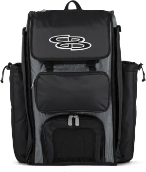 Boombah Catcher's Superpack Bat Bag - 23-1/2" x 13-1/2" x 9-1/2" -Multiple Colors-Holds 4 Bats-Backpack Version (no Wheels)