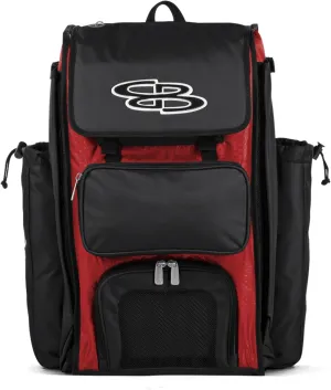 Boombah Catcher's Superpack Bat Bag - 23-1/2" x 13-1/2" x 9-1/2" -Multiple Colors-Holds 4 Bats-Backpack Version (no Wheels)