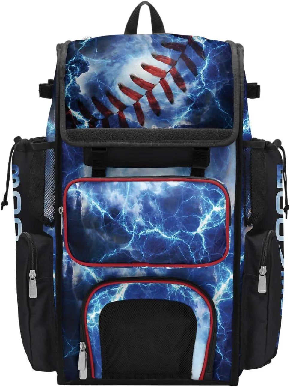 Boombah Superpack Bat Bag - Backpack Version (no wheels) - Holds 4 Bats - The Natural Black/Red/White
