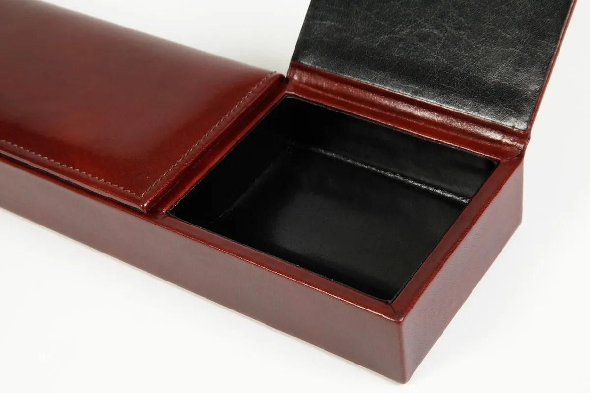 Bosca 3 Compartment Desk Organizer Old Leather