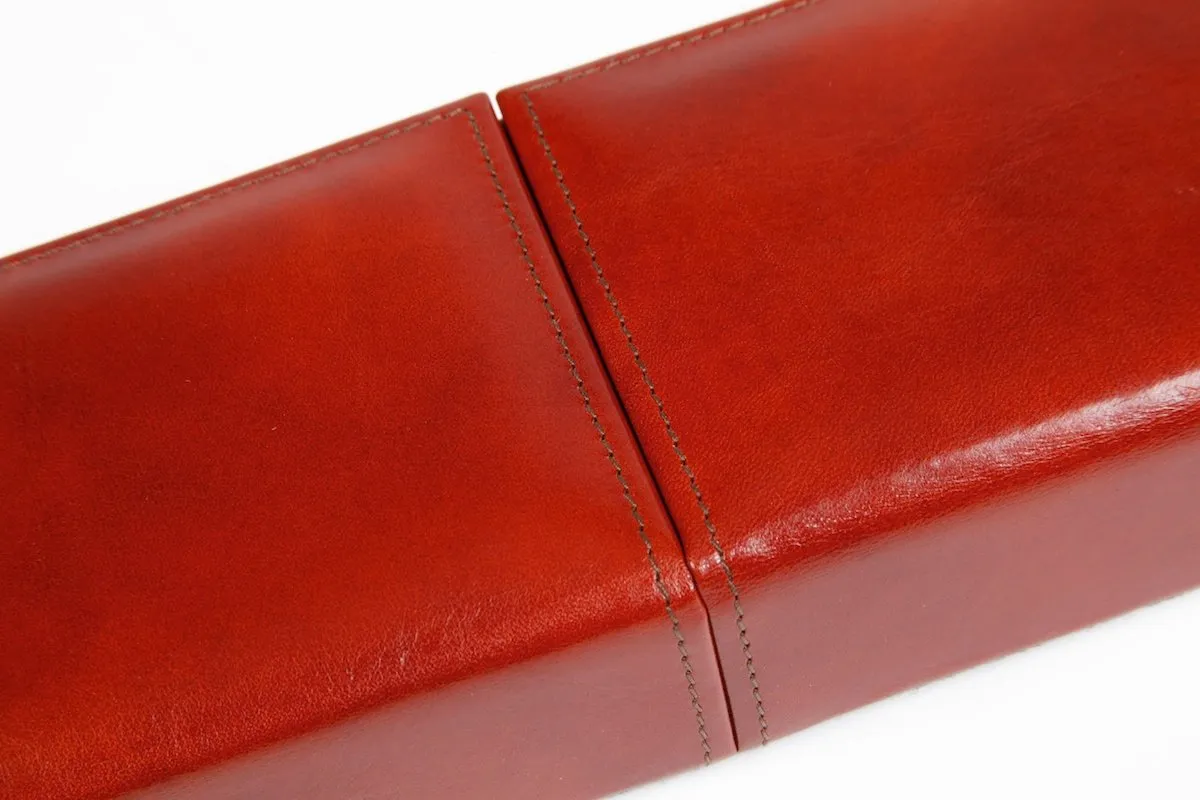 Bosca 3 Compartment Desk Organizer Old Leather