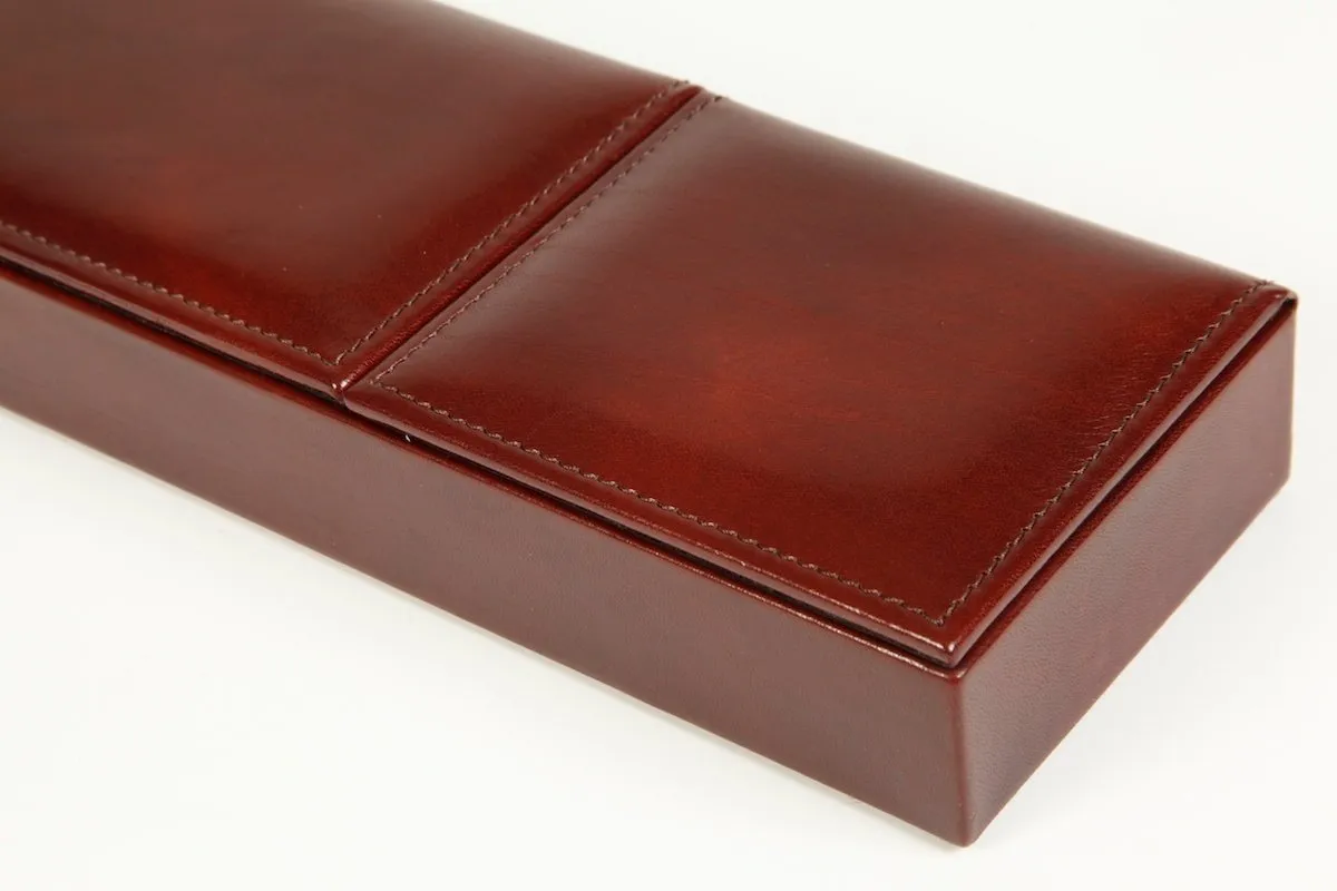 Bosca 3 Compartment Desk Organizer Old Leather