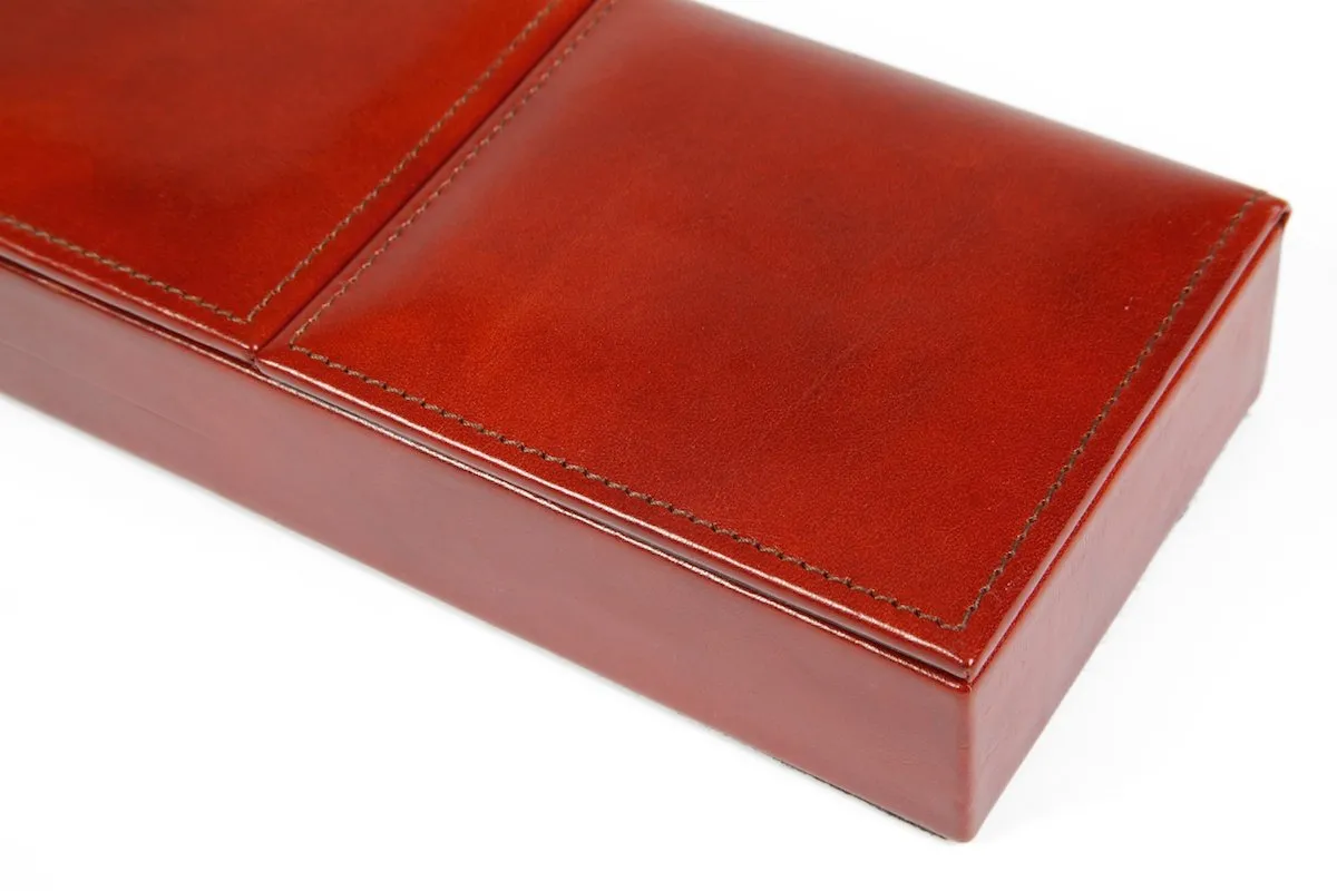 Bosca 3 Compartment Desk Organizer Old Leather
