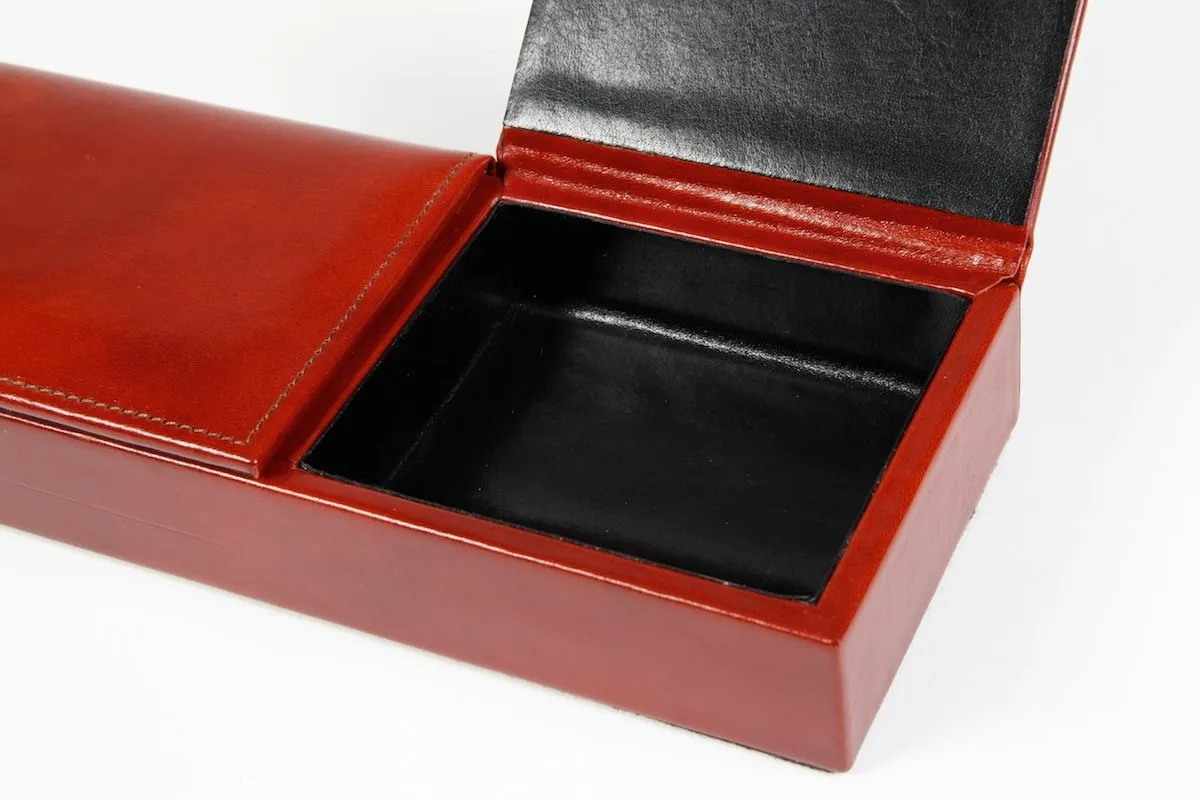 Bosca 3 Compartment Desk Organizer Old Leather