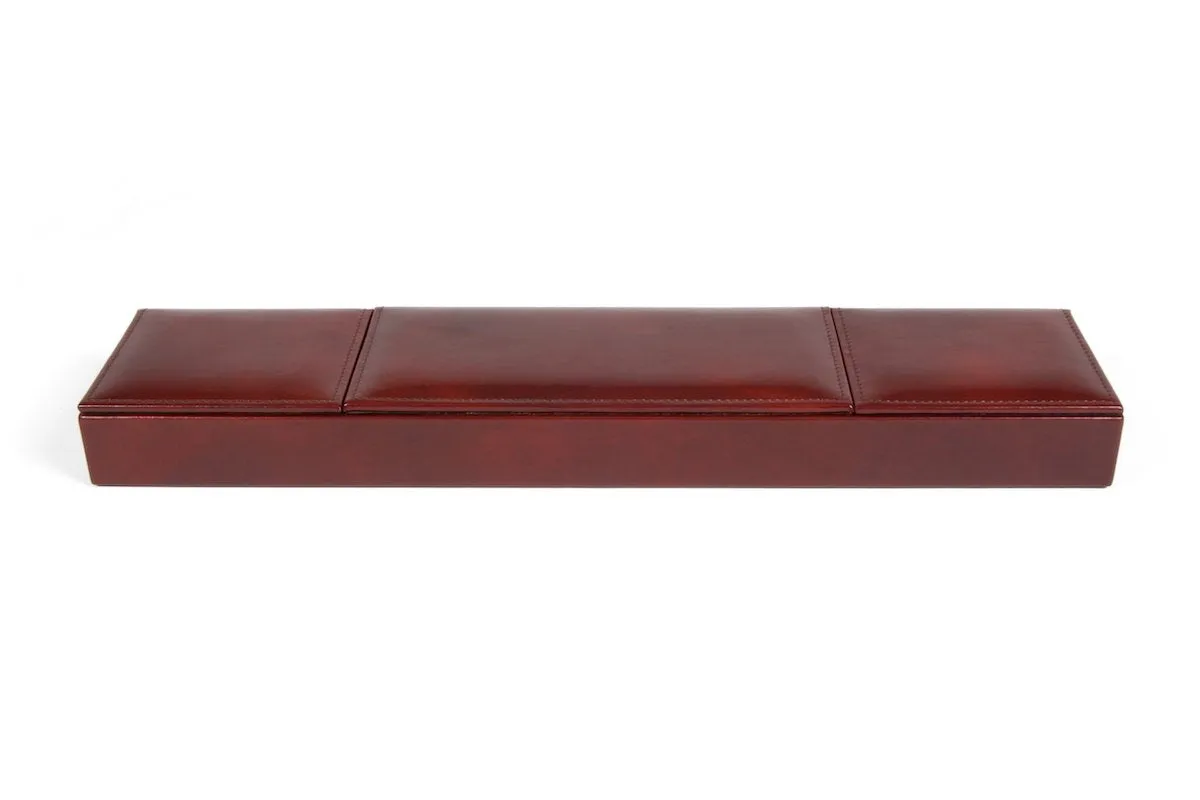 Bosca 3 Compartment Desk Organizer Old Leather