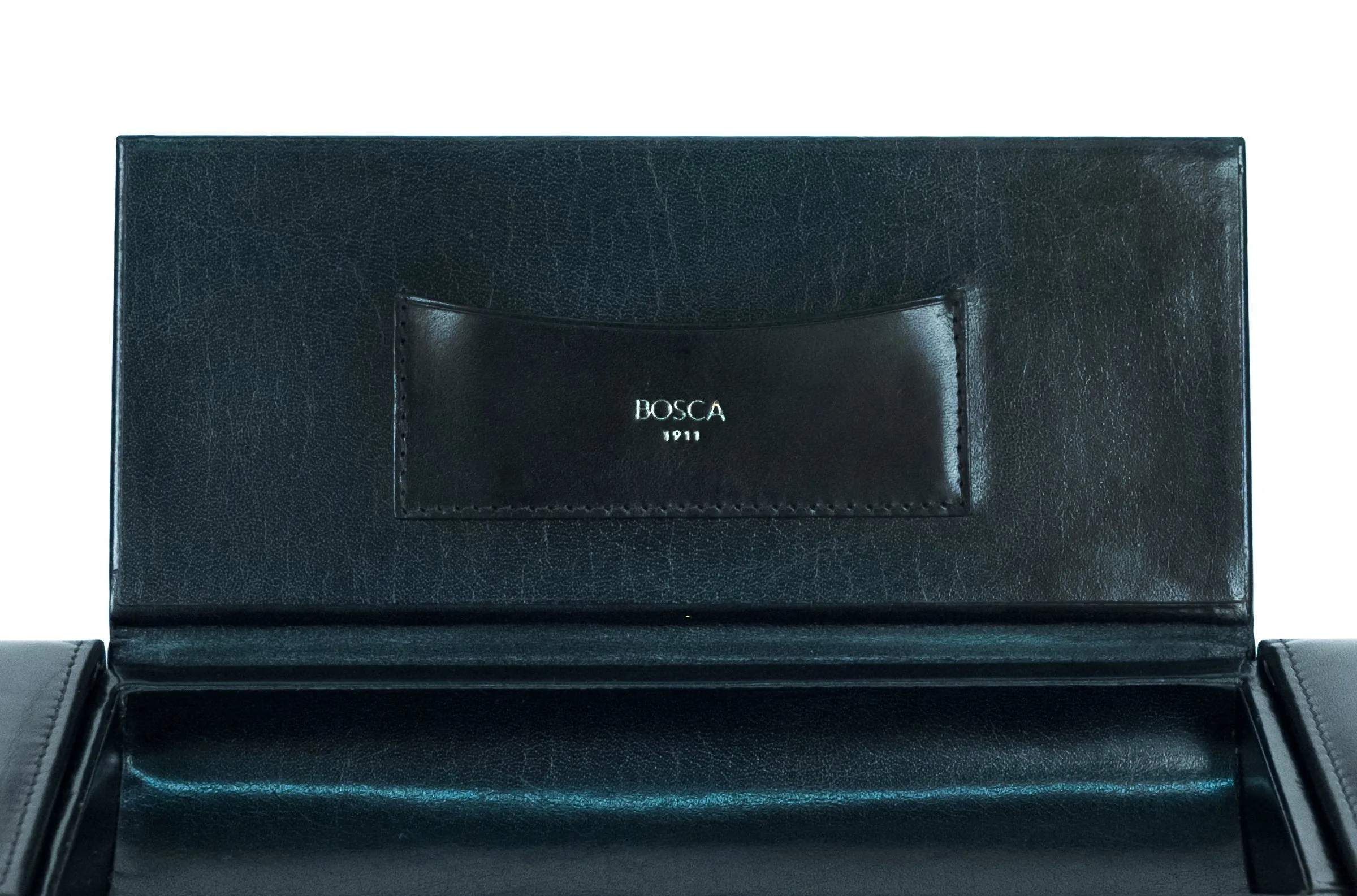 Bosca 3 Compartment Desk Organizer Old Leather