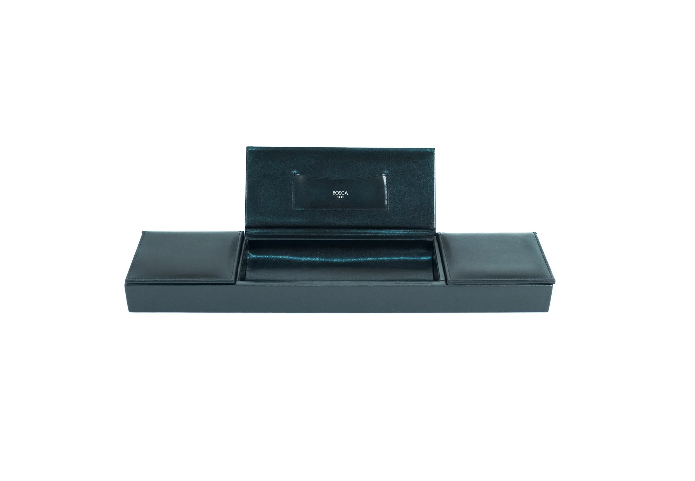 Bosca 3 Compartment Desk Organizer Old Leather