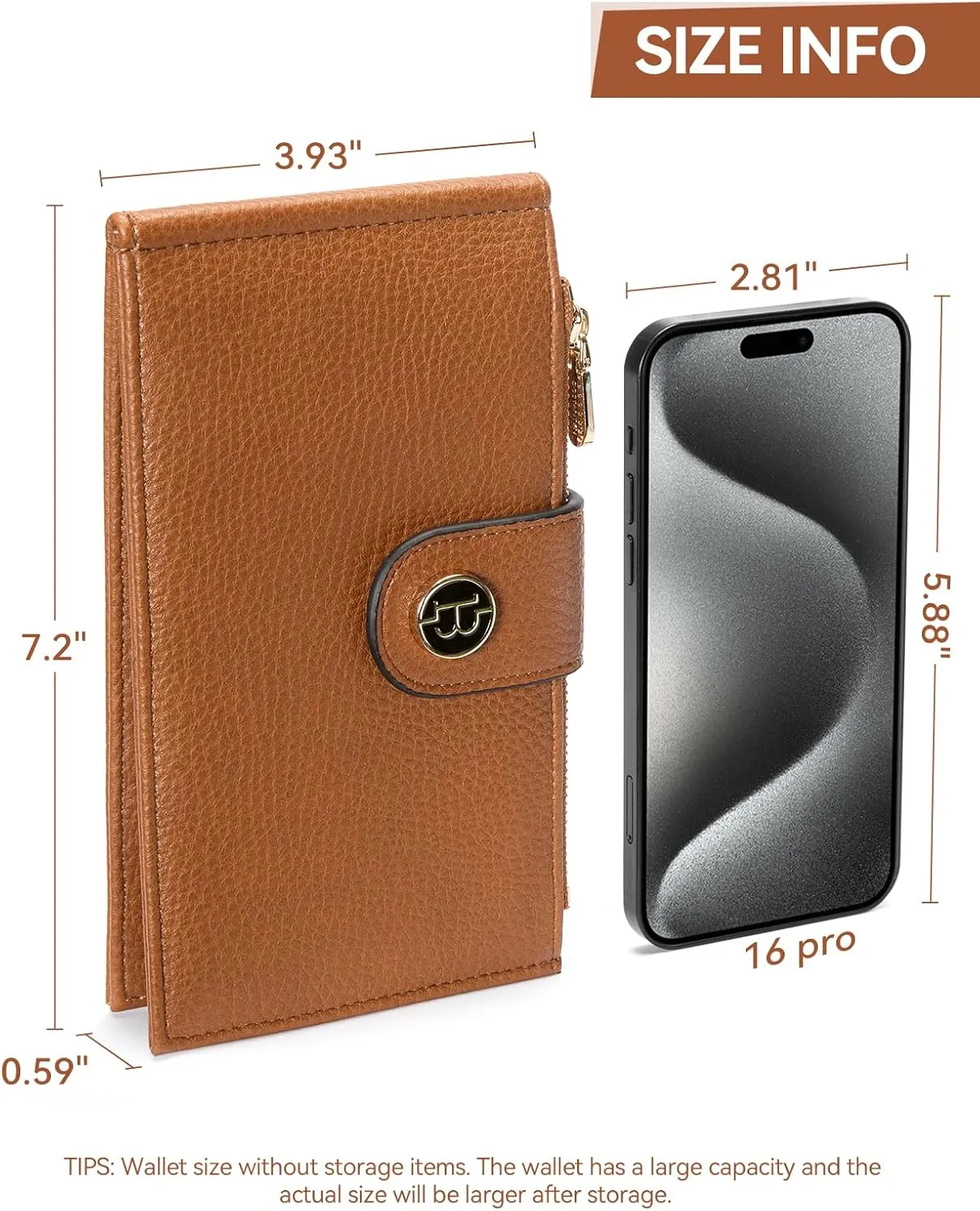BOSTANTEN Leather Wallets for Women RFID Blocking Slim Bofild Purse Card Holder with Zipper Pocket
