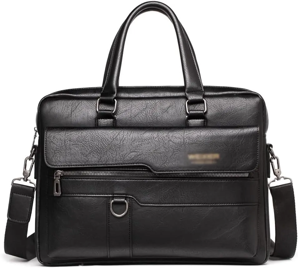 Briefcase Bag Business PU Leather Shoulder Messenger Bags Office Handbag Laptop Bag