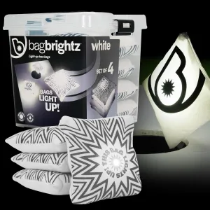 Brightz BagBrightz LED Cornhole Bags, 4-Pack - Cornhole Bean Bags That Light Up - Next Level Gameplay Experience! - 6  Hours of Glow Time - Sold in Packs of 4 - Select Your Team Colors!