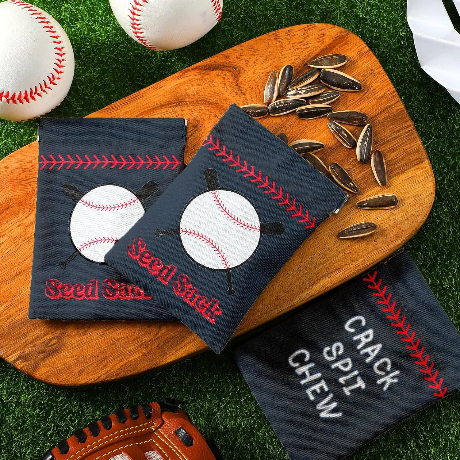 Bulyoou 12 Pcs Baseball Seed Sack Bags for Team Baseball Gift Seed Sack Personalize Baseball Gift Seed Pouch Coin Purse Original Gift Bags for Baseball Field Team Party Favors (Dark Blue)