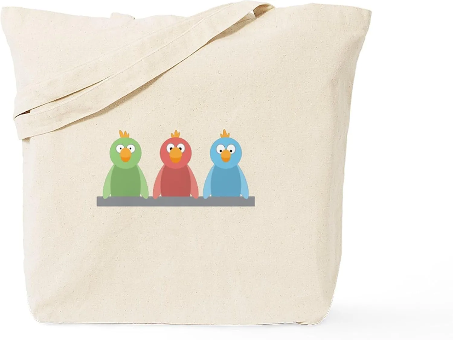 CafePress Funny Birds Tote Bag Reusable Natural Beige Canvas Shopping Bag