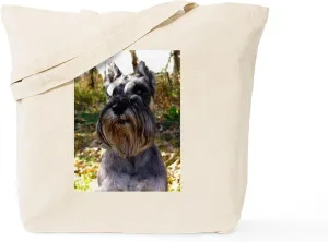 CafePress Schnauzer Portrait Tote Bag Reusable Natural Beige Canvas Shopping Bag