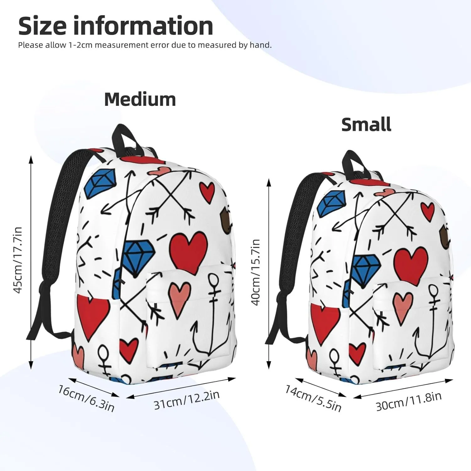 Canvas Casual Backpack Laptop Bag Suitable for Travel Office Outdoor Sports Men and Women Chaotic pattern
