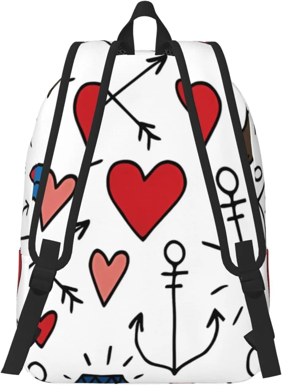 Canvas Casual Backpack Laptop Bag Suitable for Travel Office Outdoor Sports Men and Women Chaotic pattern