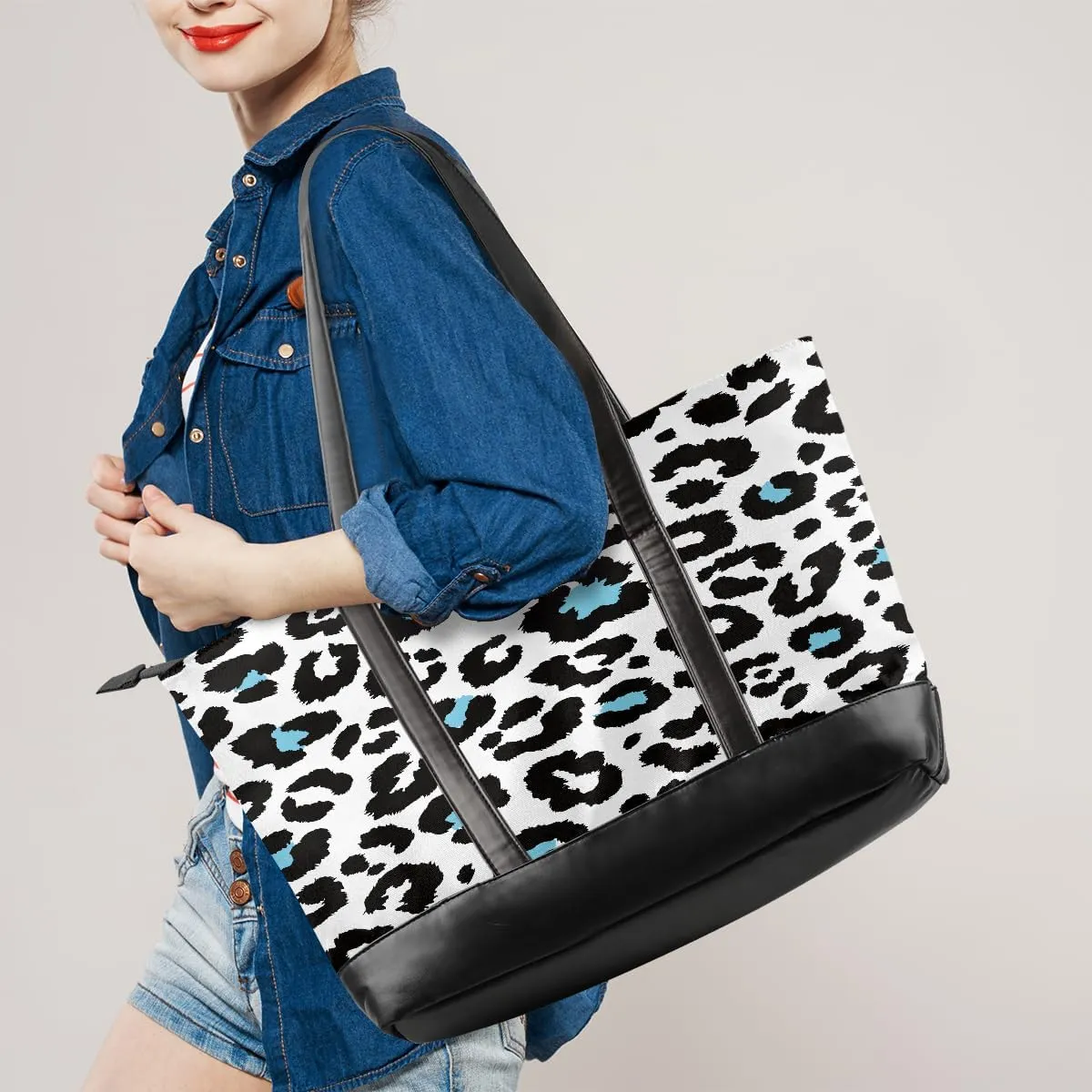 Canvas Laptop Tote Bag for Women Bee Honey Animal Cute 15.6 Inch Large Capacity Computer Bag