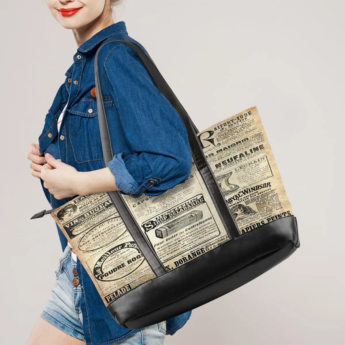 Canvas Laptop Tote Bag for Women Flower Sunflowers Flag 15.6 Inch Large Capacity Computer Bag