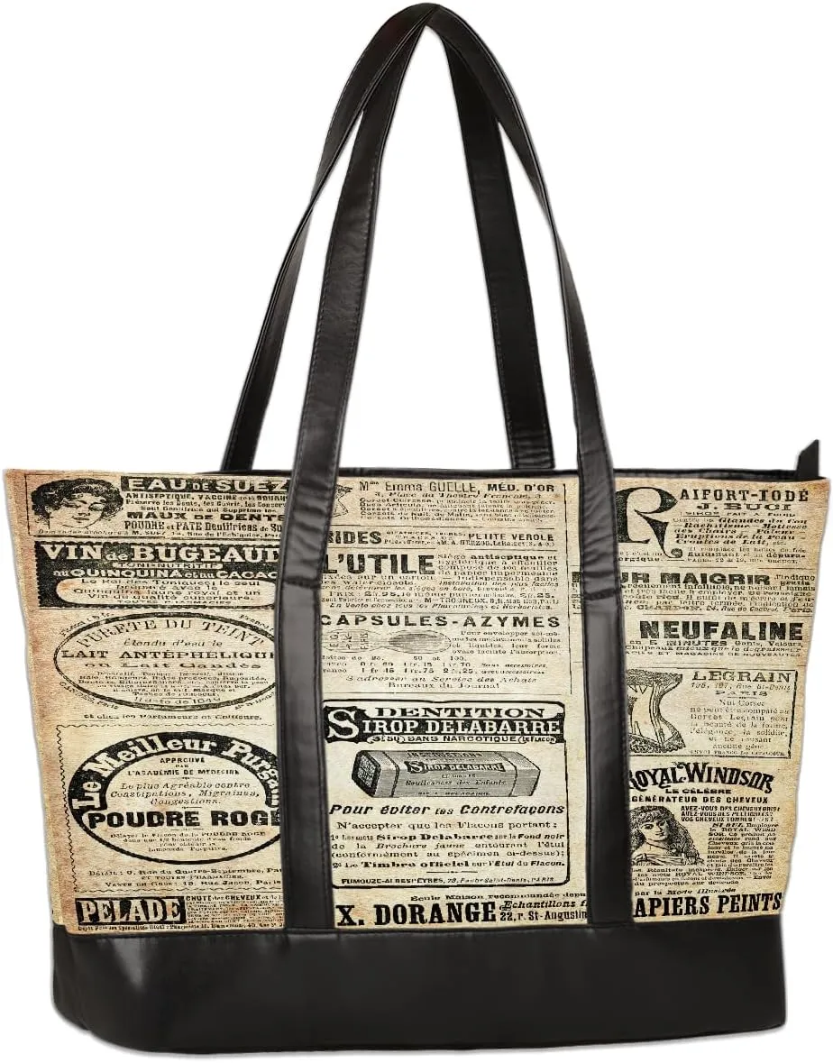 Canvas Laptop Tote Bag for Women Flower Sunflowers Flag 15.6 Inch Large Capacity Computer Bag