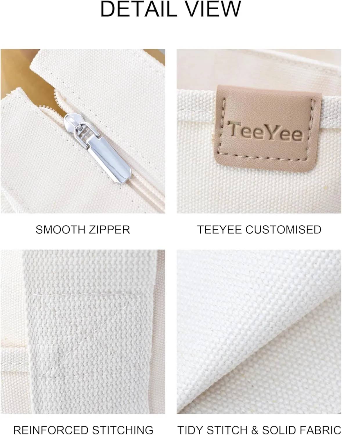 Canvas Tote Bag Casual Multi pockets Handbags Large Capacity Shopping Shoulder Bag with Pocket Bags Work Purses
