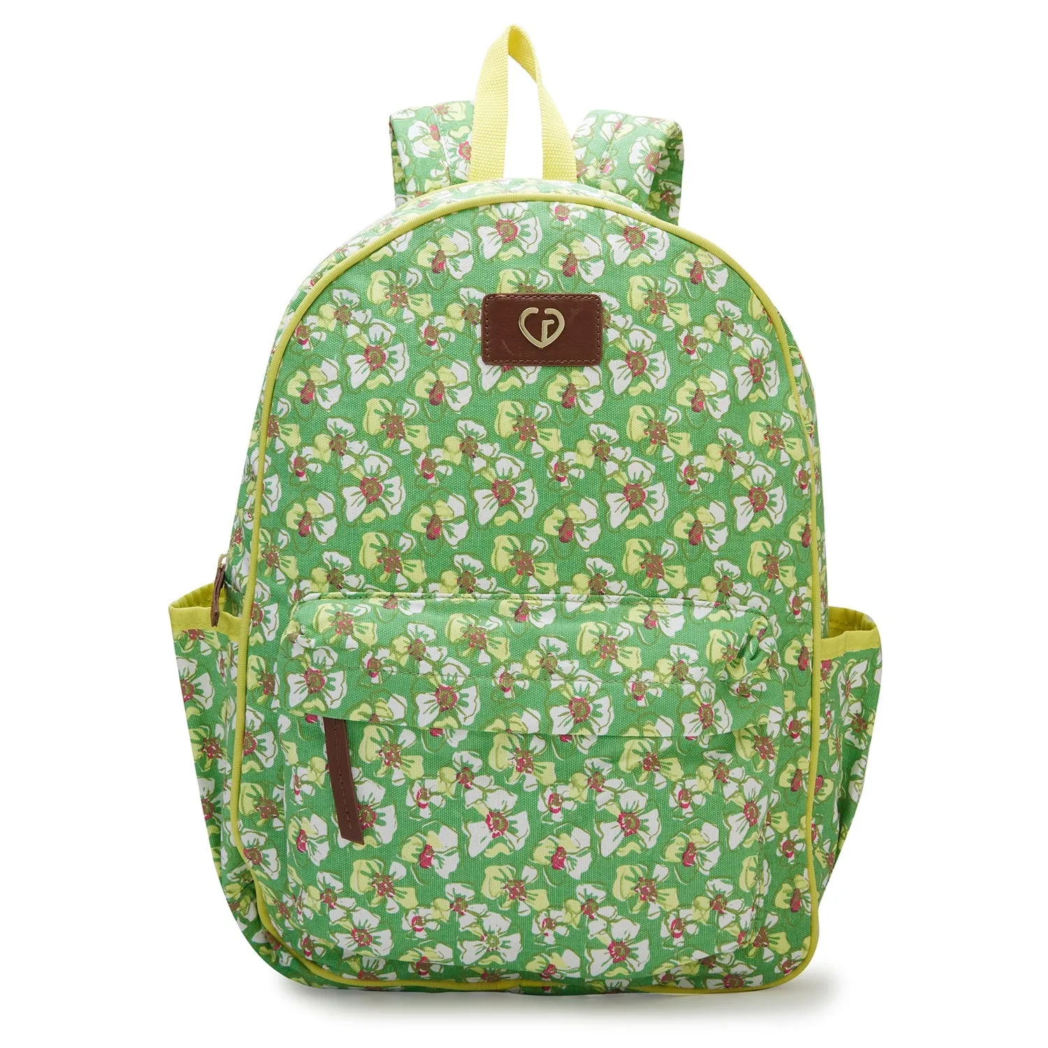 Caprese Blossom Large Light Green Laptop Backpack