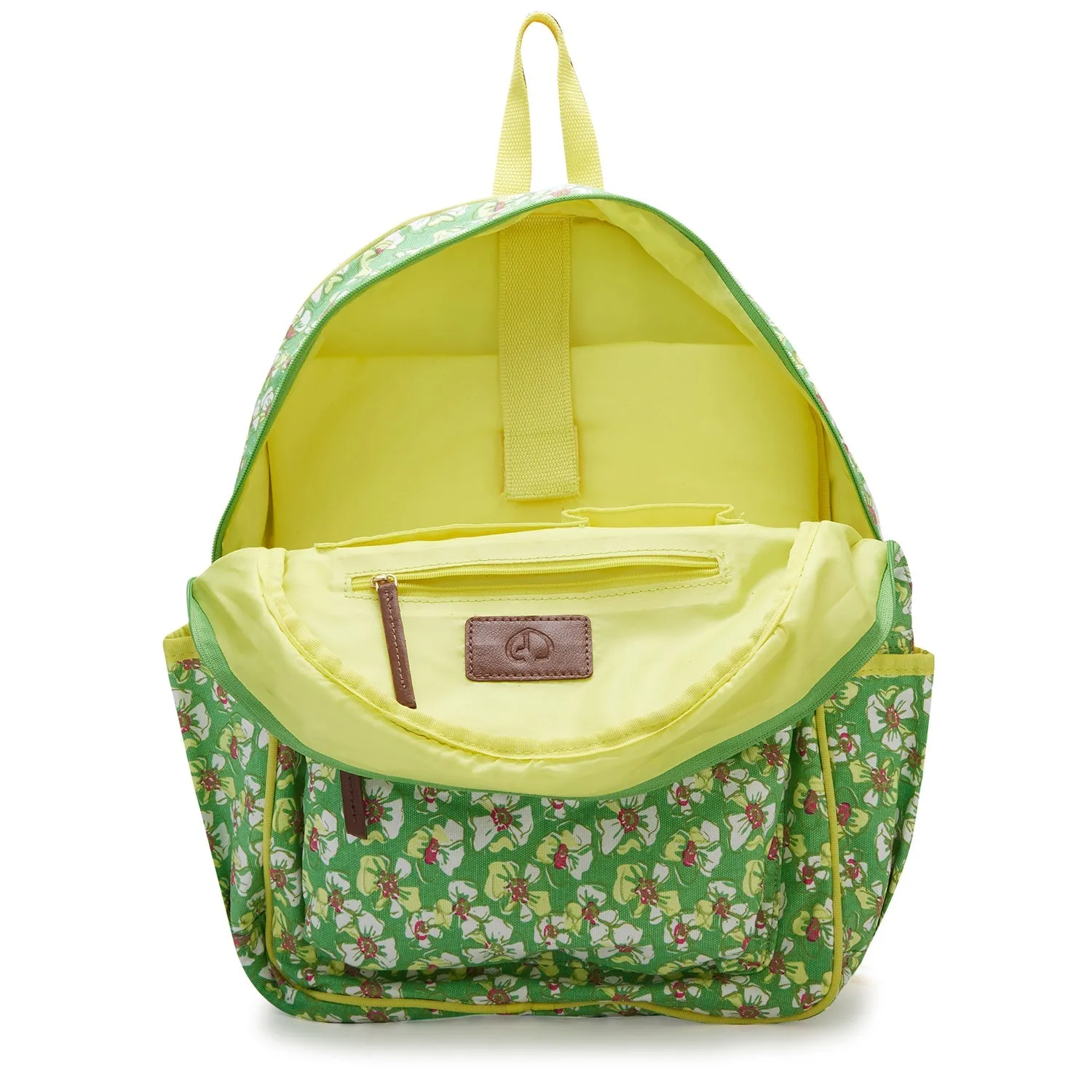Caprese Blossom Large Light Green Laptop Backpack